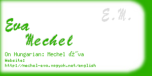 eva mechel business card